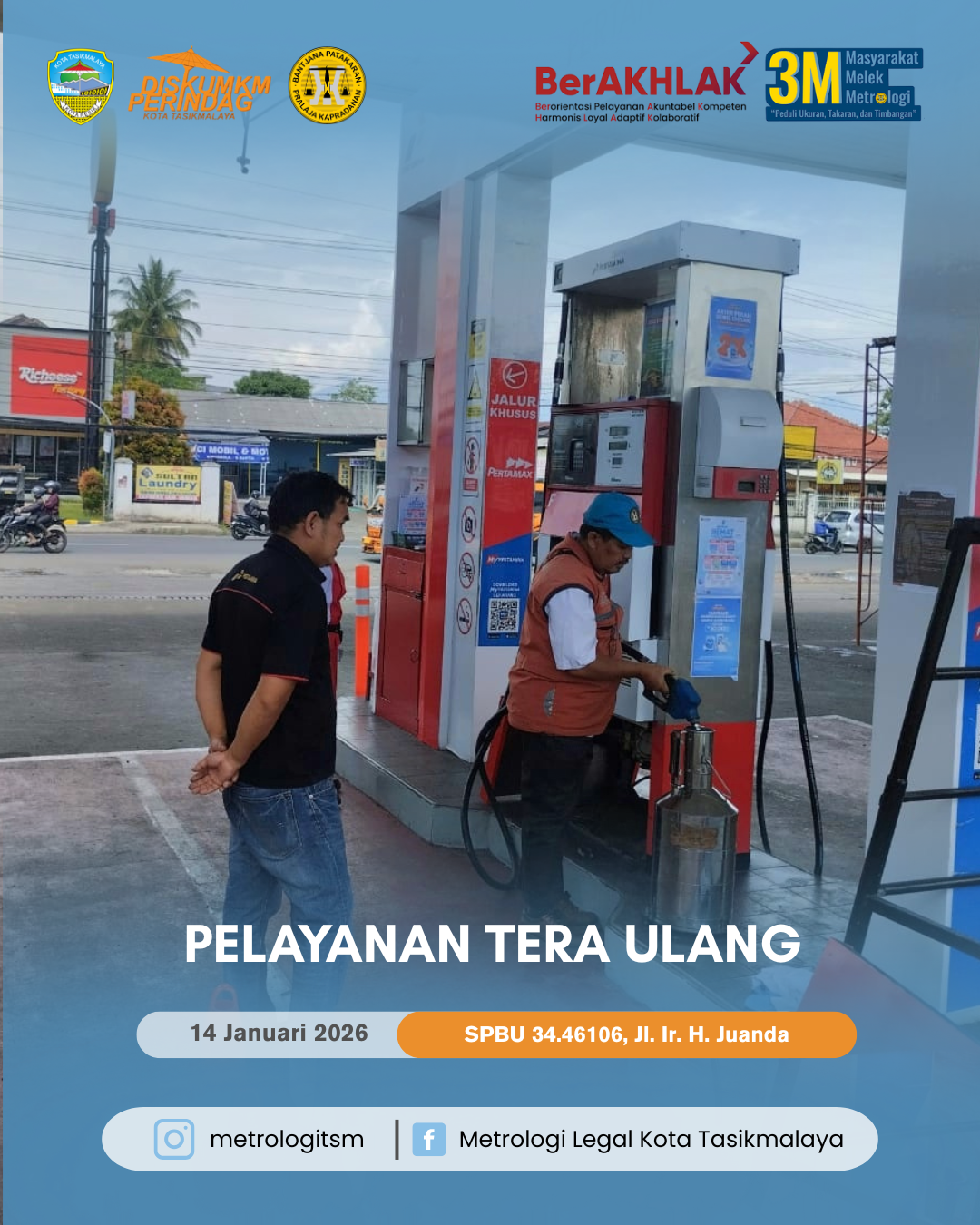 Pelaksanaan Metrologi Legal, Berupa Tera, Tera Ulang di Kota Tasikmalaya